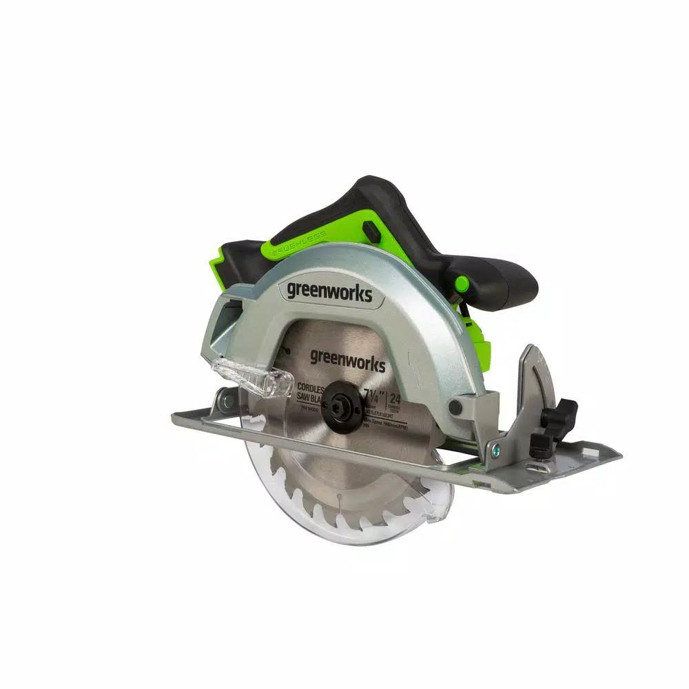 Greenworks 24V Cordless Brushless 7.25 in. Circular Saw, Tool Only