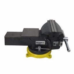 OLYMPIA 6 in. Single-Handed Operation Bench Vise with Swivel Base thumbnail 3