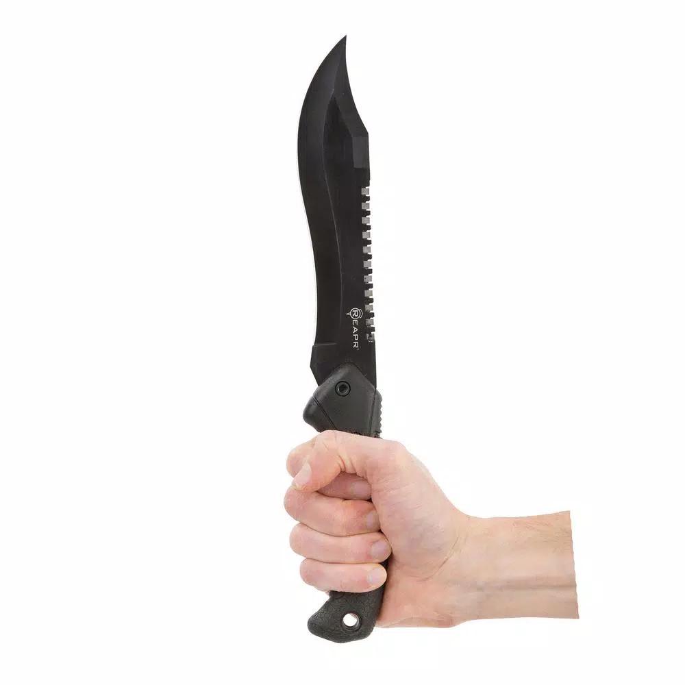 Sheffield REAPR TAC Bowie Knife with 7 in. 420 Stainless Steel Blade and TPR Handle