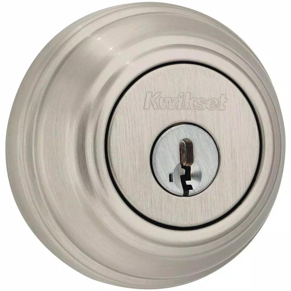Kwikset 980 Satin Nickel Double Cylinder Deadbolt with SmartKey Security