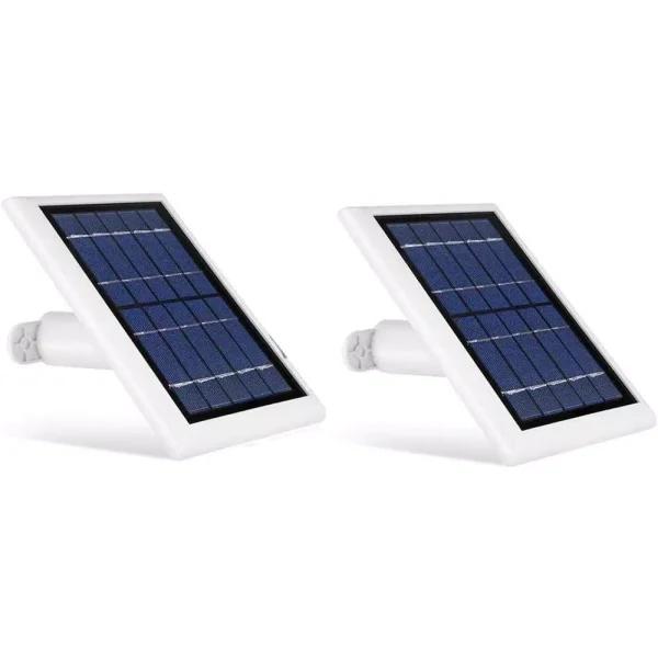 Wasserstein Solar Panel for Arlo Ultra/Ultra 2 & Pro 3/Pro 4, 13 ft. Magnetic Cable (2-Pack, White)