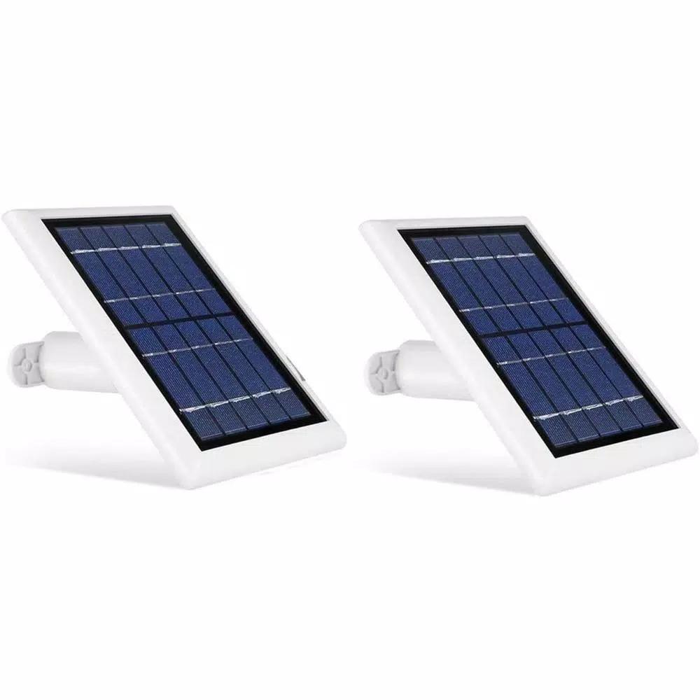 Wasserstein Solar Panel for Arlo Ultra/Ultra 2 & Pro 3/Pro 4, 13 ft. Magnetic Cable (2-Pack, White)