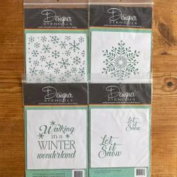Designer Stencils Winter Wonderland & Let It Snow Cookie Stencil Bundle - 4 Pattern Set thumbnail 2