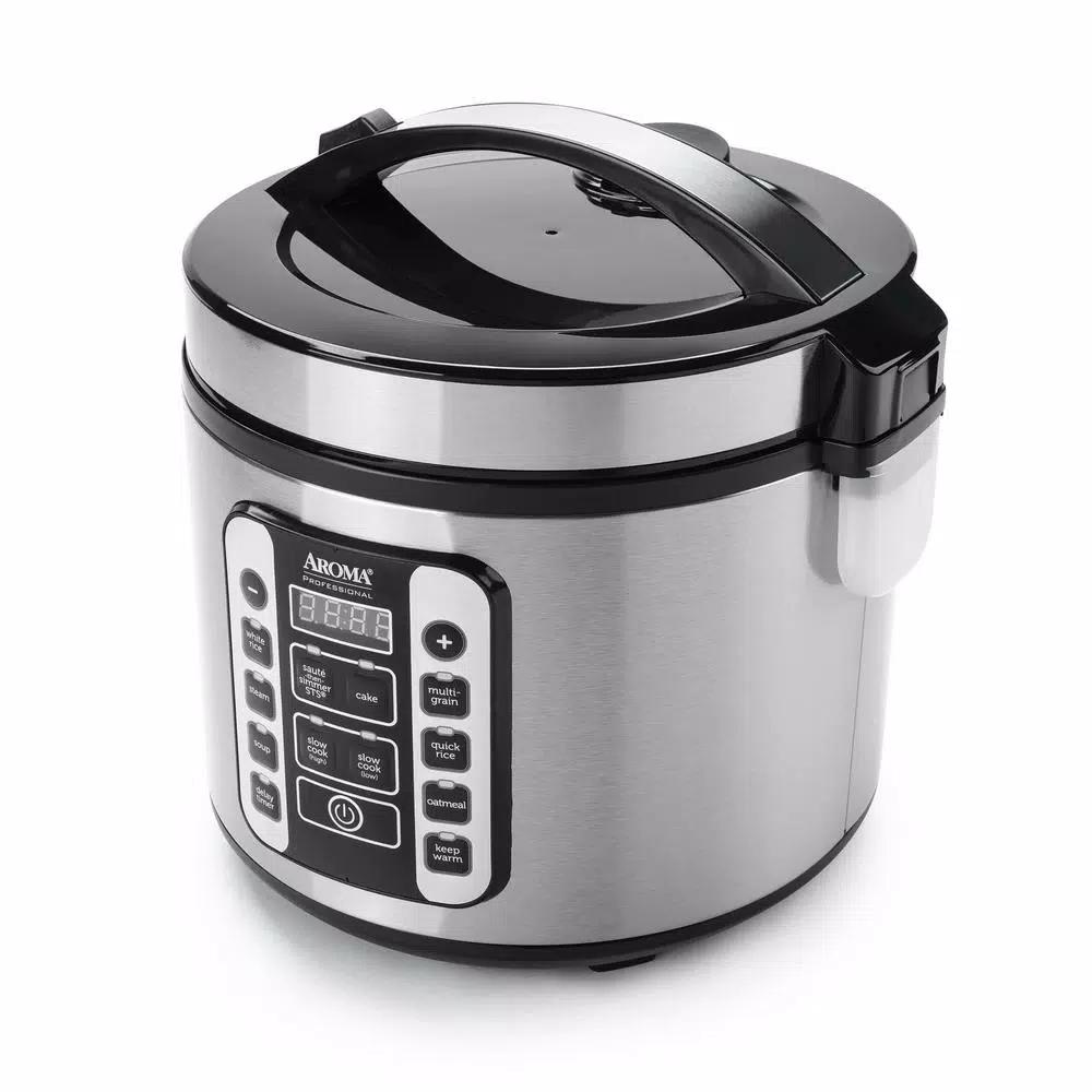Aroma 20-Cup Digital Stainless Steel Rice Cooker and Food Steamer