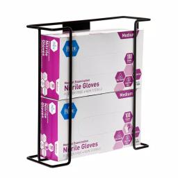 Alpine Industries Double Box Metal Wire Wall Mounted Glove Dispenser, Black thumbnail 6