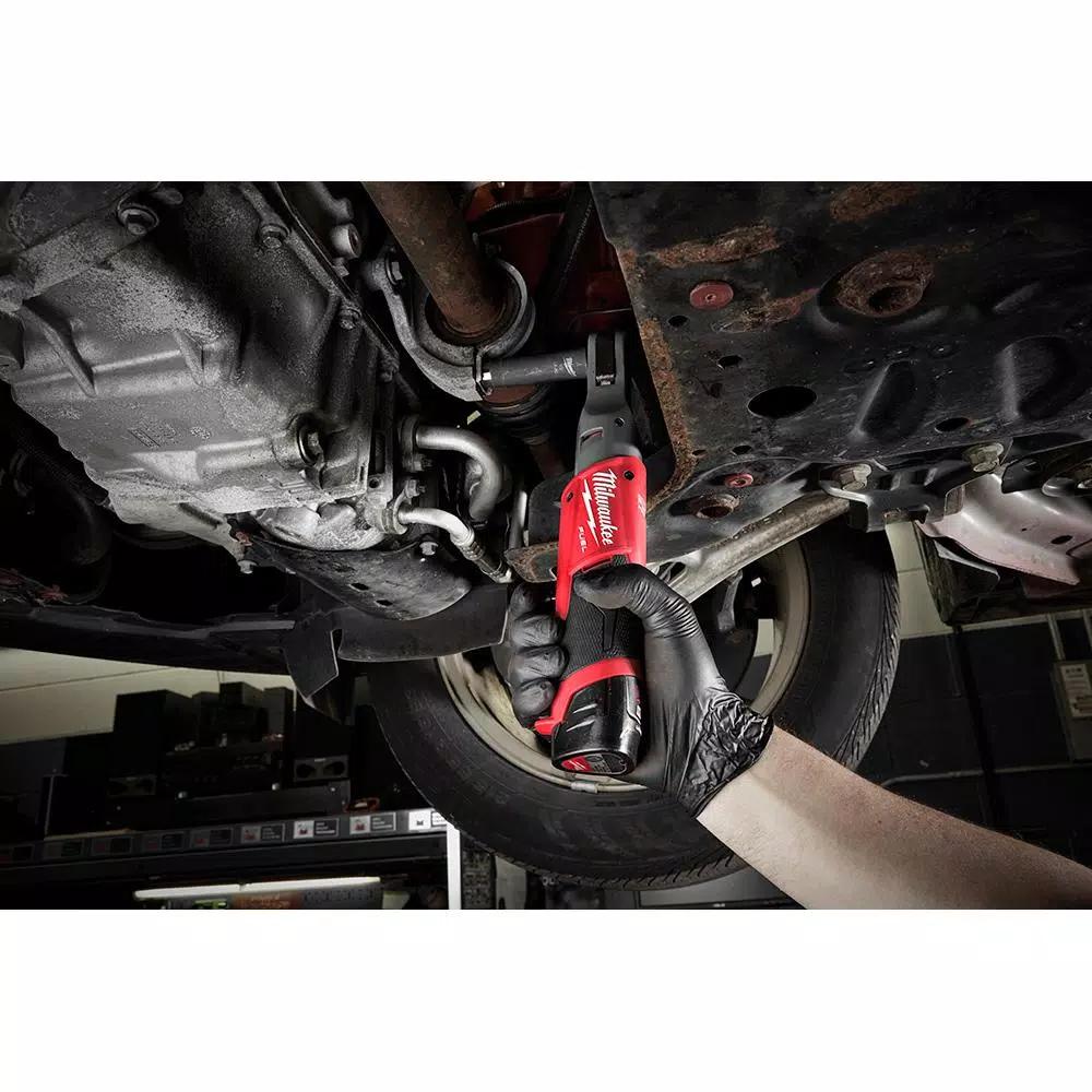 Milwaukee M12 FUEL 12V Cordless 3/8 in. Ratchet & 1/4 in. Stubby Impact Wrench Combo Kit with (2) 3.0 Ah Batteries