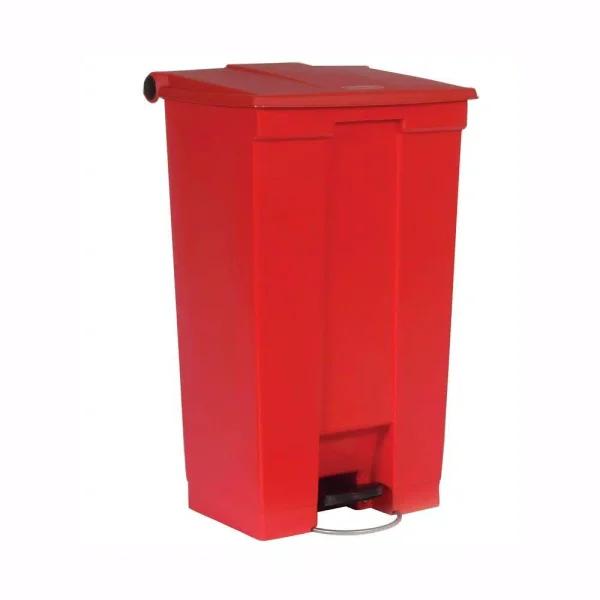 Rubbermaid Commercial Products 23 Gal. Red Fire-Safe Step-On Mobile Trash Can, Puncture-Resistant Plastic