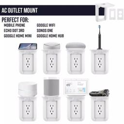 Wasserstein AC Outlet Mount for Google Nest WiFi, Nest Mini, and Nest Hub - Wall Outlet Shelf (2-Pack) thumbnail 7