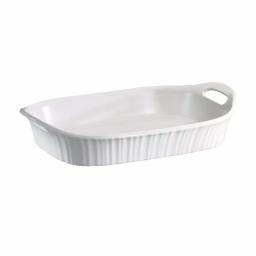 Corningware French White 3-Qt Ceramic Oval Casserole Baker, White thumbnail 1