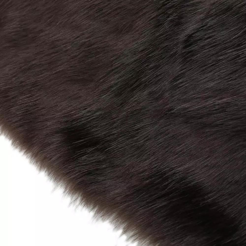 Noble House Toscana Shadow Faux Fur Throw Blanket, Gray Modern Solid Pattern