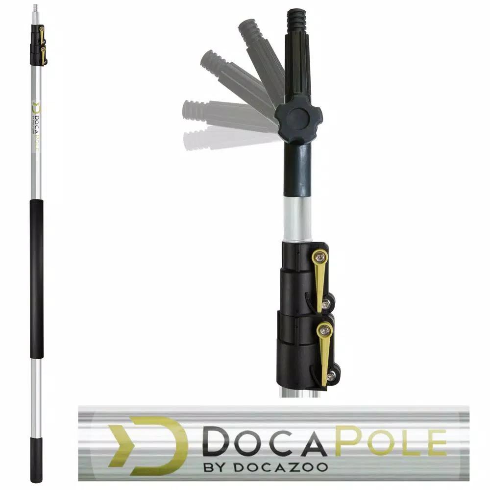DocaPole Ultimate 3-Brush Kit with 12 ft. Extension Pole - Soft, Medium, and Hard Bristle Scrub Brushes