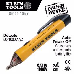 Klein Tools 3-Piece Electrical Tool Set with Non-Contact Voltage Tester, Multi-Bit Screwdriver and Wire Stripper thumbnail 2