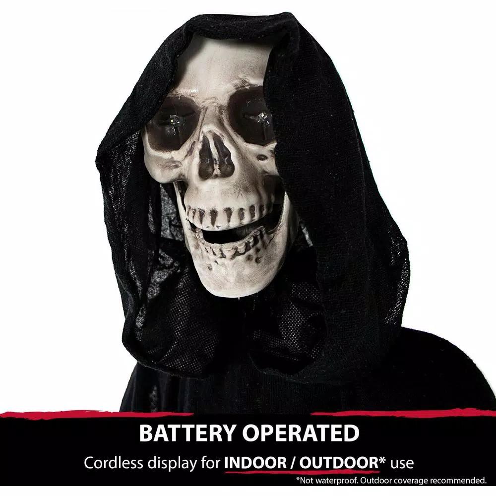 Haunted Hill Farm 5.5 ft. Moaning Grim Reaper Animatronic Halloween Prop