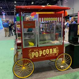 Paragon Commercial Popcorn Wagon - Red Steel Mobile Concession Cart thumbnail 3