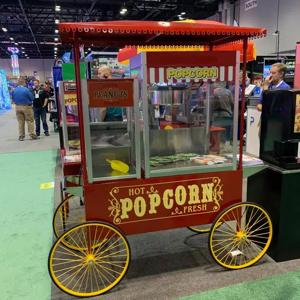 Paragon Commercial Popcorn Wagon - Red Steel Mobile Concession Cart