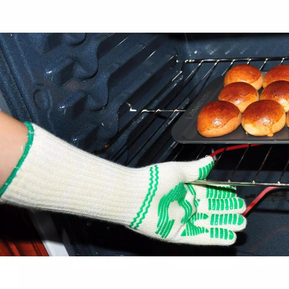 G & F Products DuPont Nomex and Kevlar Heat Resistant 5-Finger Oven Mitts