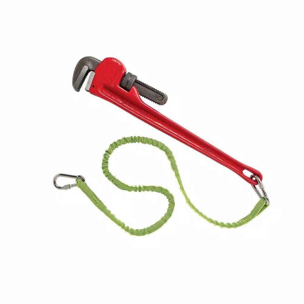 Ergodyne Squids 3111 Dual Locking Carabiner Tool Lanyard, Lime, 15 lb. Capacity