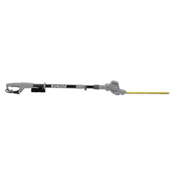 Sun Joe 18 in. 3.8 Amp Electric Telescoping Pole Hedge Trimmer, Gray