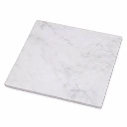 Creative Home 8 in. Natural White Marble Square Serving Board and Trivet thumbnail 1