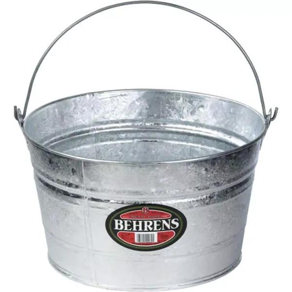 Behrens 4.25 Gal. Hot Dipped Galvanized Steel Pail, Silver
