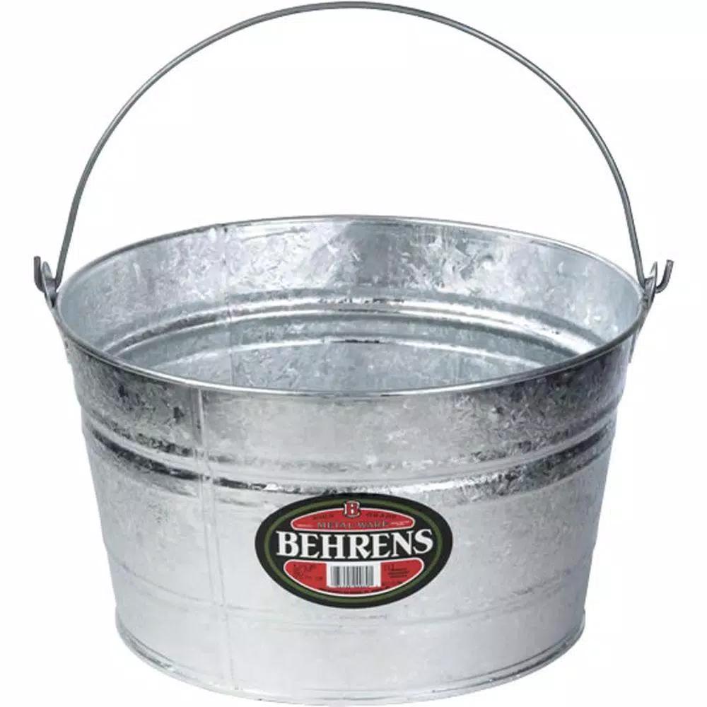 Behrens 4.25 Gal. Hot Dipped Galvanized Steel Pail, Silver