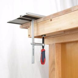 POWERTEC 2-Pack Quick Screw Down Guide Rail Clamps, 5-3/8 in. Opening, 2-3/8 in. Throat Depth thumbnail 4