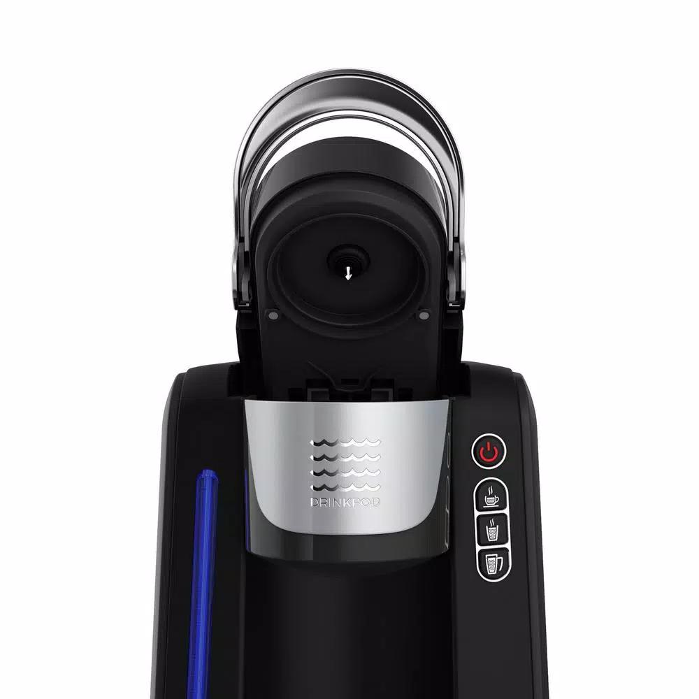 DRINKPOD JAVAPod 1 Single Serve K-Cup Coffee Maker, Refillable Reservoir or In-Line Water Connection, Black