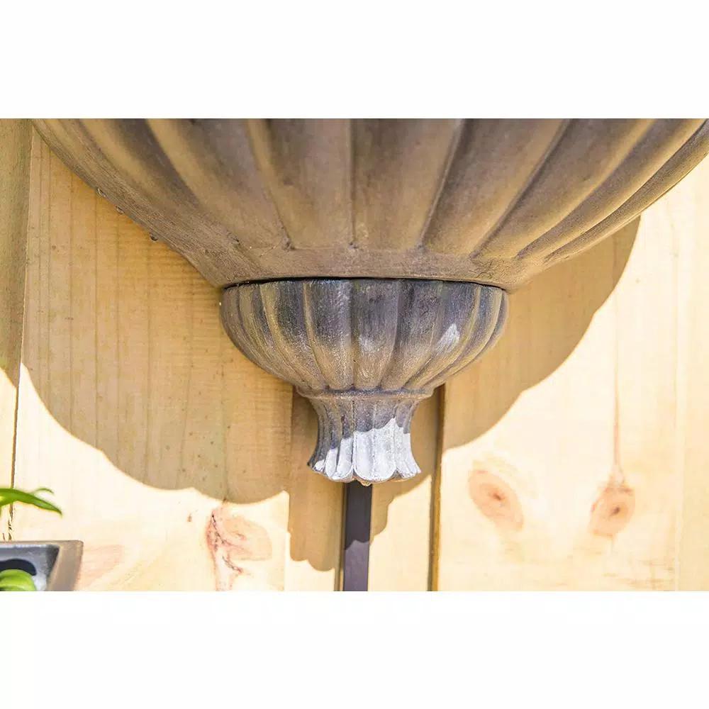 Kenroy Home Royal Resin Wall Fountain with Lion Head Design and LED Light, Zinc Finish