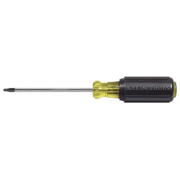 Klein Tools T15 Torx Screwdriver with 4 in. Round Shank and Cushion Grip Handle
