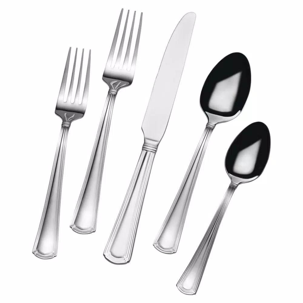 Gourmet Basics by Mikasa Mikasa Gourmet Basics Universal 20-Piece Stainless Steel Flatware Set, Service for 4