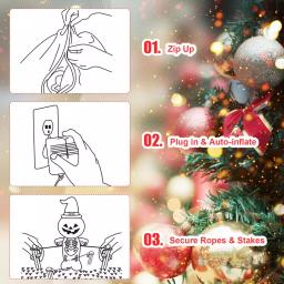 Costway 7.5 ft. Christmas Inflatable Santa Claus Archway Yard Decoration with Lights thumbnail 6