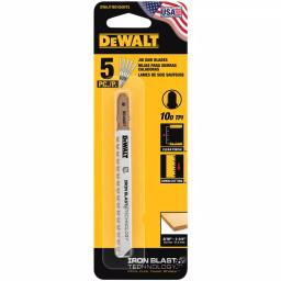 DEWALT 4 in. 10 TPI T-Shank Wood Down Cutting Jigsaw Blade (5-Pack) thumbnail 2