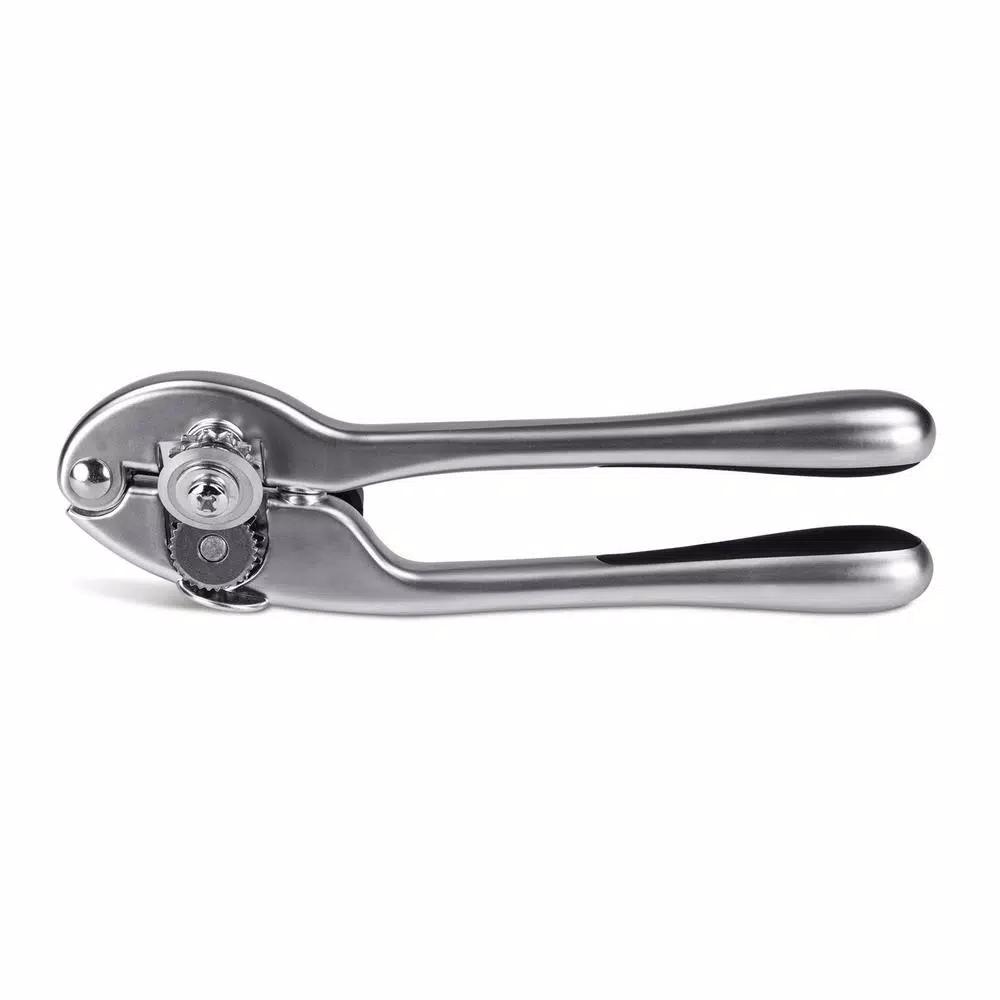 Home Basics Handheld Can Opener - High Carbon Stainless Steel & Zinc with Ergonomic TPR Grip