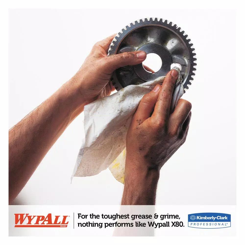 WYPAll X80 HydroKnit Wipers, White, 12.5 x 16.8 in, 160 Per Box