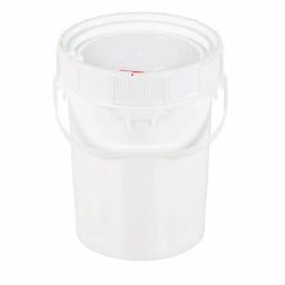Vestil 5 Gal. White HDPE Plastic Screw Top Pail with Lid thumbnail 3