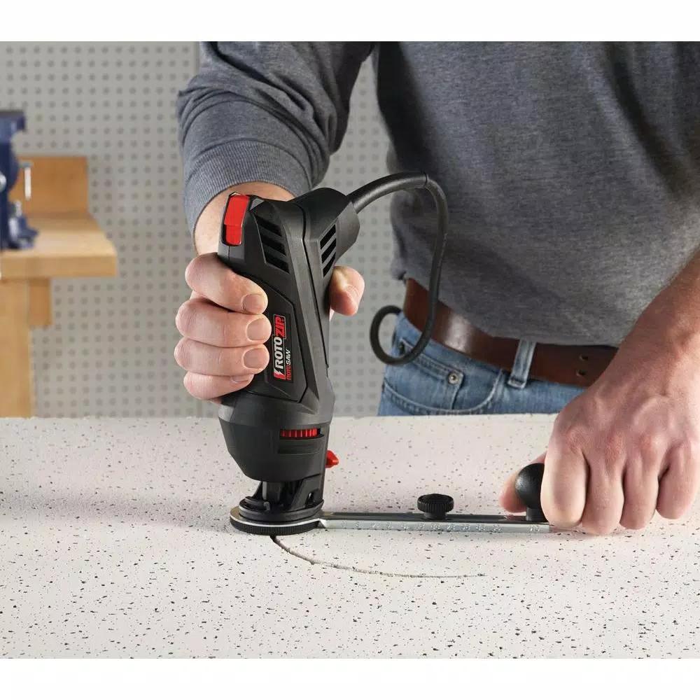 Rotozip RotoSaw 5.5 Amp Corded 1/4 in. Rotary Spiral Saw Tool Kit with 5 Accessories