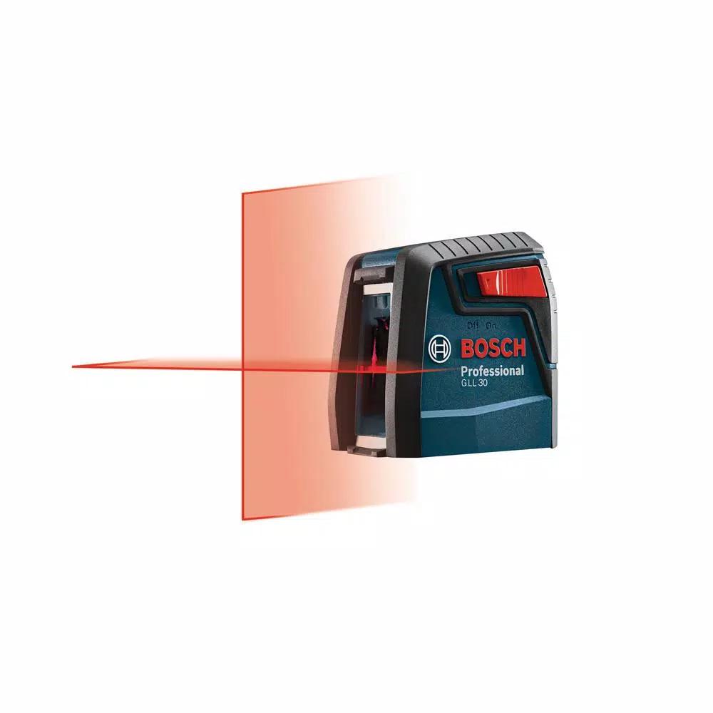 Bosch GLL30-RT Self-Leveling Cross-Line Laser Level Kit, 30 ft. Range, Factory Reconditioned