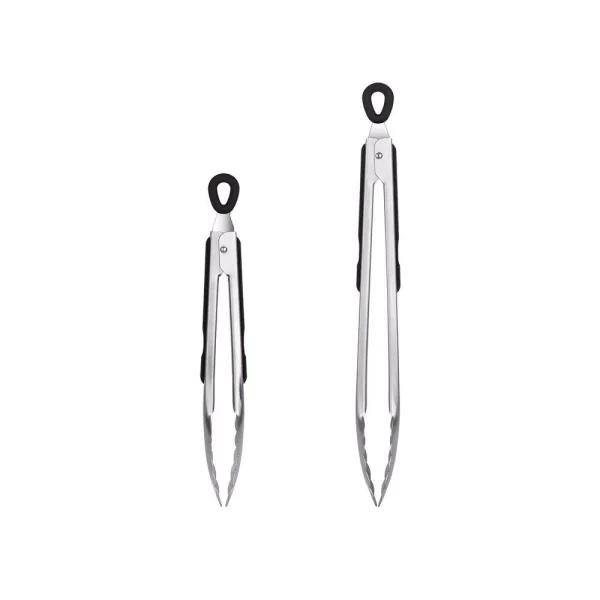 Fox Run Stainless Steel Tongs Bundle with Polypropylene Grips
