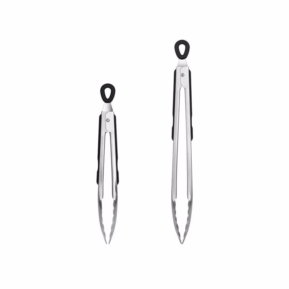 Fox Run Stainless Steel Tongs Bundle with Polypropylene Grips