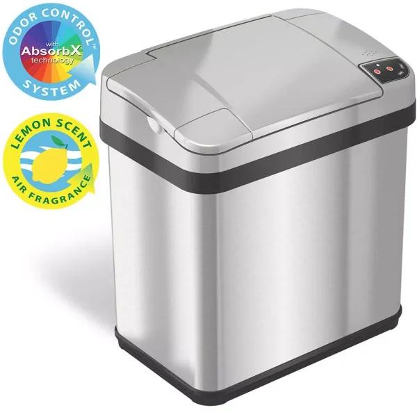 iTouchless 2.5 Gal. Stainless Steel Touchless Automatic Sensor Trash Can with Odor Filter and Fragrance