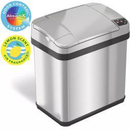 iTouchless 2.5 Gal. Stainless Steel Touchless Automatic Sensor Trash Can with Odor Filter and Fragrance thumbnail 1