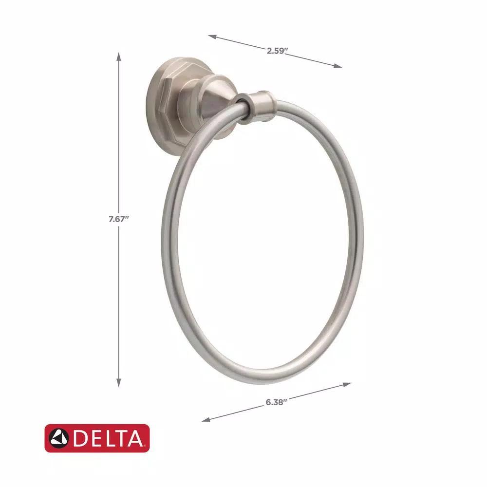 Delta Lochurst Towel Ring in SpotShield Brushed Nickel