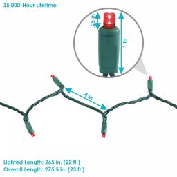 Sunnydaze Decor 22 ft. Red LED Angle Novelty String Lights, 70-Count, Indoor/Outdoor thumbnail 4