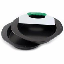 BergHOFF Perfect Slice 3-Piece Carbon Steel Cake Pan Set with Slicing Tool, 9 in. Round thumbnail 1