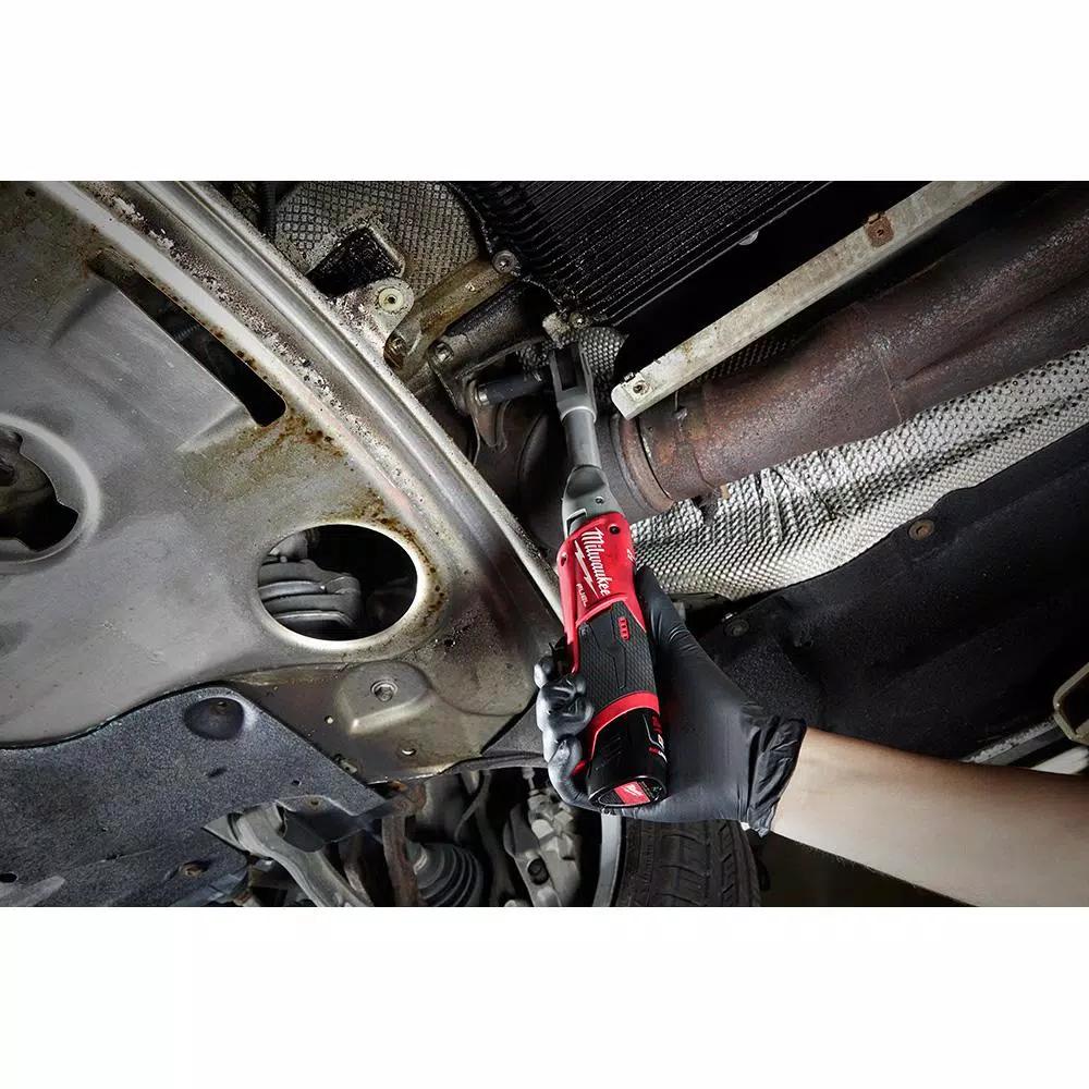 Milwaukee M12 FUEL 12V Cordless 3/8 in. Extended Reach Ratchet Kit with Metric Ratcheting Wrench Set
