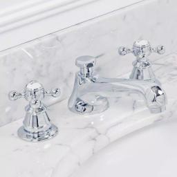 Water Creation Century Classic 8 in. Widespread Bathroom Faucet, Triple Plated Chrome with Pop-Up Drain thumbnail 2