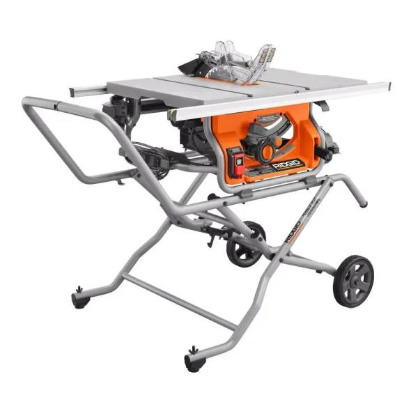 RIDGID 10 in. Pro Jobsite Table Saw with Stand, 15 Amp, 3.1 hp