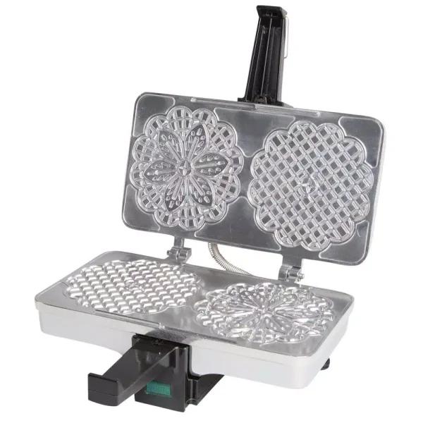 CucinaPro 2-Waffle Stainless Steel Pizzelle Maker, 5-inch Traditional Italian Waffle Iron