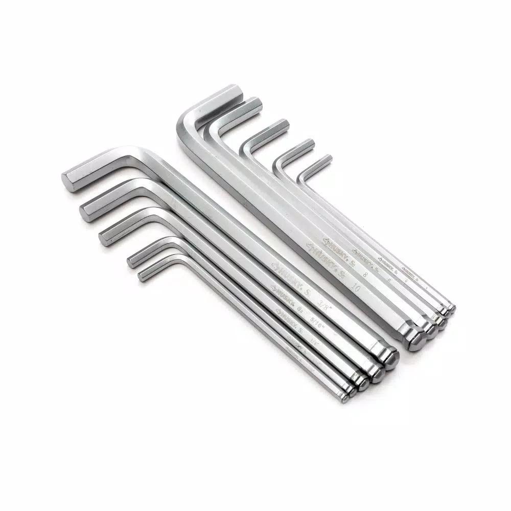 Husky 10-Piece Compression Ring Hex Key Set, Metric and SAE