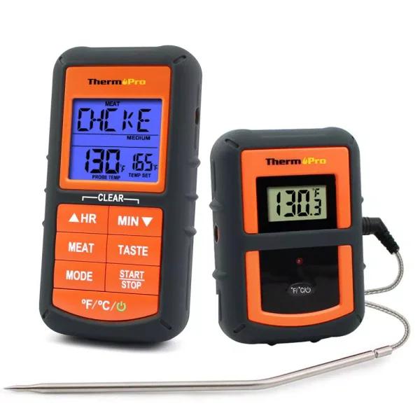 ThermoPro TP-07 Digital Wireless Cooking Thermometer with 300ft Range and Smart Backlit Display